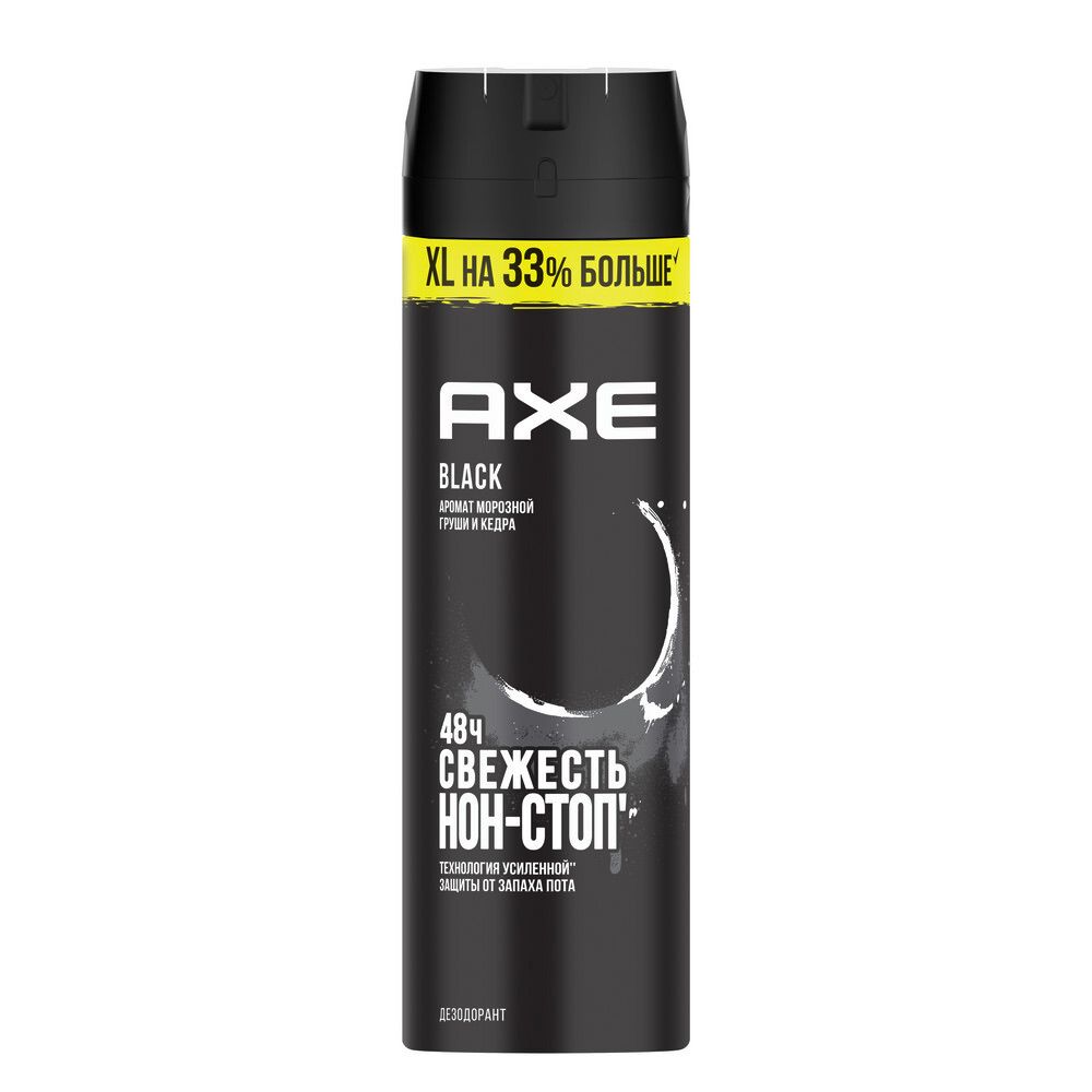 Axe Дезодорант-антиперспирант спрей Black Морозная груша и Кедр, 48 часов защиты, 200 мл