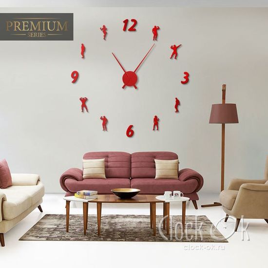 Настенные 3D часы Fitness