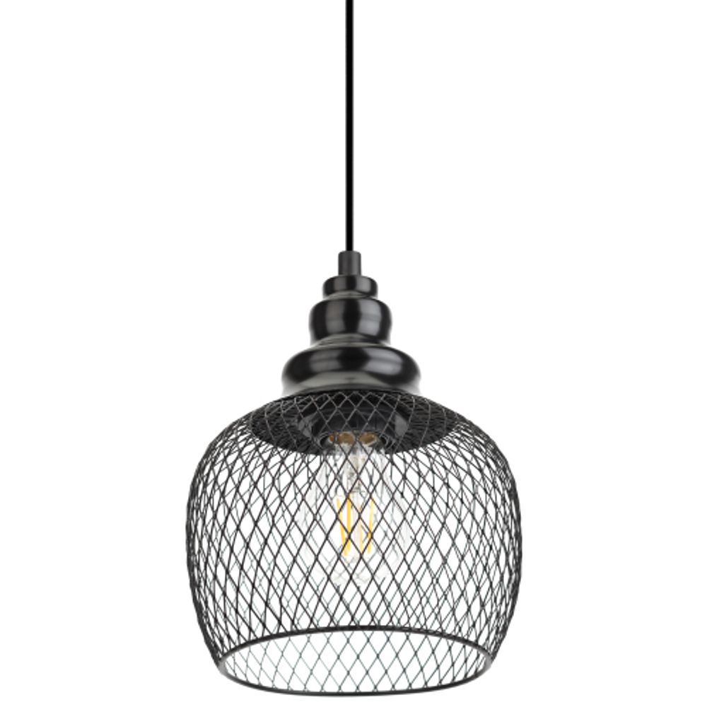 Светильник подвесной ЭРА PL8 BK под лампу E27 высота плафона 220мм подвеса 760мм черный