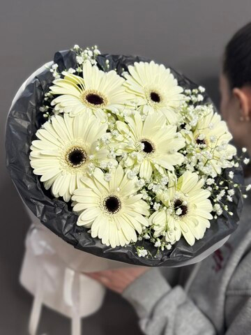 Букет из 7 белых гербер