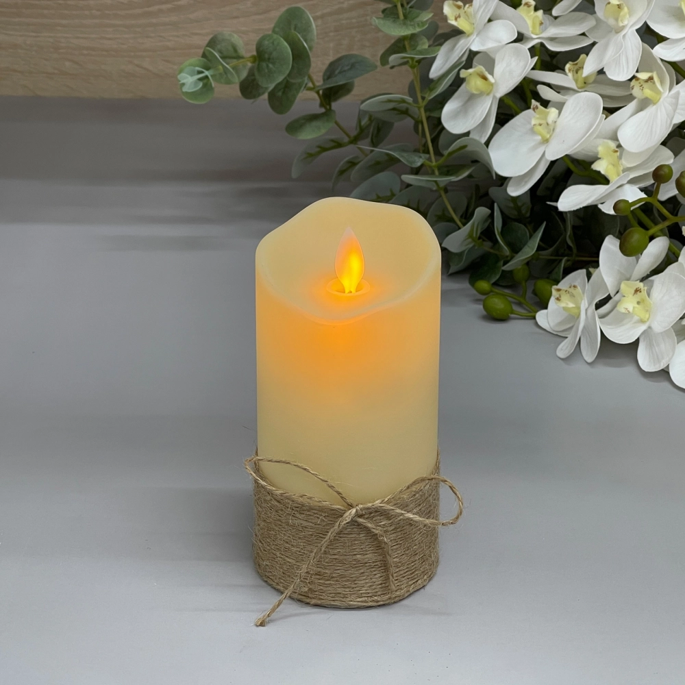 Сувенир с подсветкой «Свеча - Пламя» 7,5*15 см (работает от батареек 3 ААА)