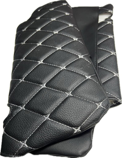 Чехлы на козырьки ЛАДА Приора Priora (белая нить Бабочка)