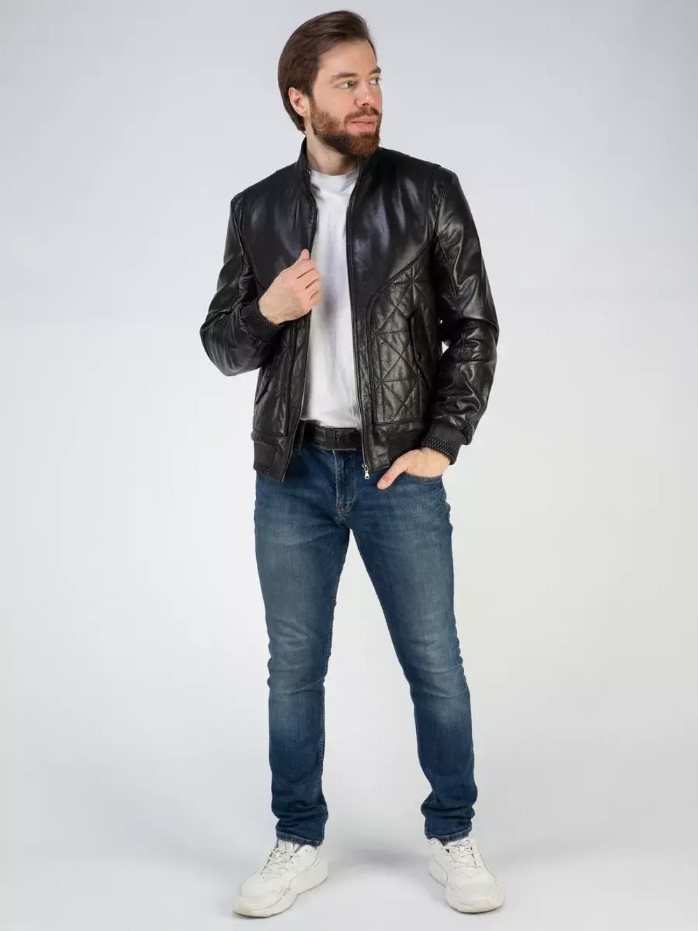 Кожаная куртка демисезонная