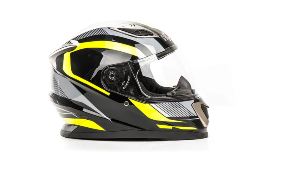 Шлем мото интеграл HIZER B562 №1 (L) black/yellow