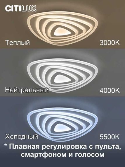 Потолочный светодиодный светильник Citilux Триест Смарт CL737A34E