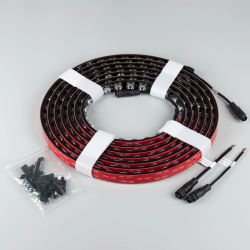 Светодиодная лента герметичная FLT-PS-A42-BLACK-23mm 24V Warm2700 (21 W/m, IP67, 15deg, 5m) (Arlight, -) 049301