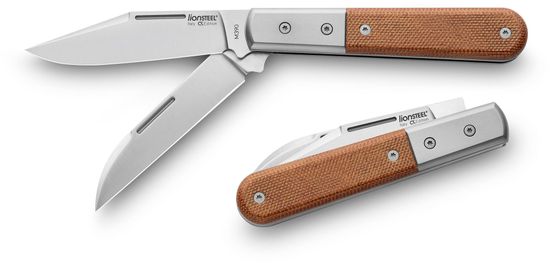 Складной нож Lion Steel "BARLOW Warhorse" L/CK0122 NC c клинком из стали Böhler M390 Microclean®, рукоять титан / микарта