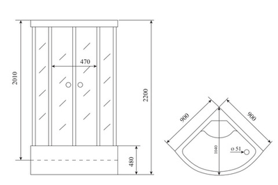 Душевая кабина TIMO Standart T-5590