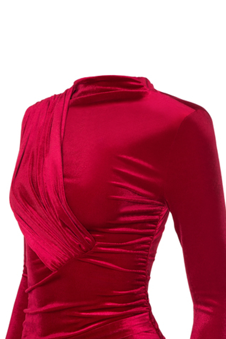 «Velvet case» Платье мини с драпировками из бархата.