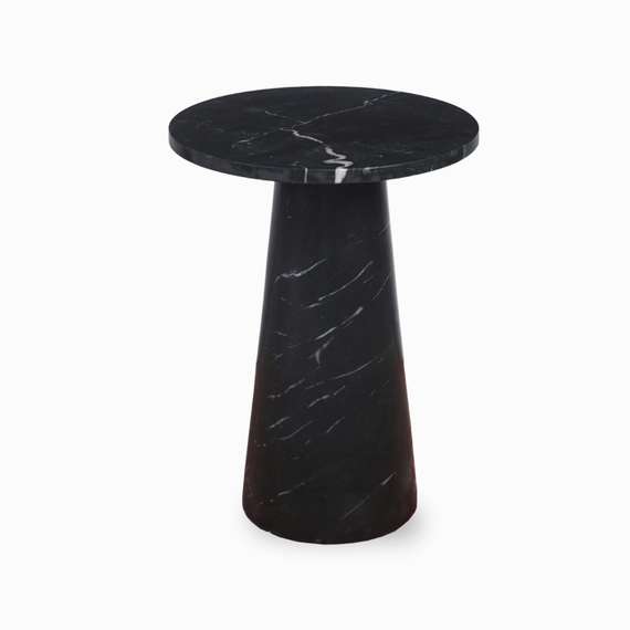 Кофейный стол Jed Ø45х60 см, черный индийский мрамор