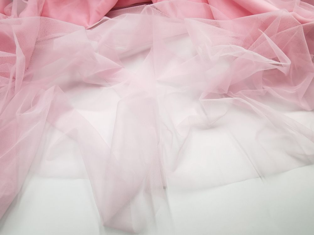 Бюстовая неэластичная сетка, Lauma, цветок миндаля (нежно-розовый), (BSM-189)