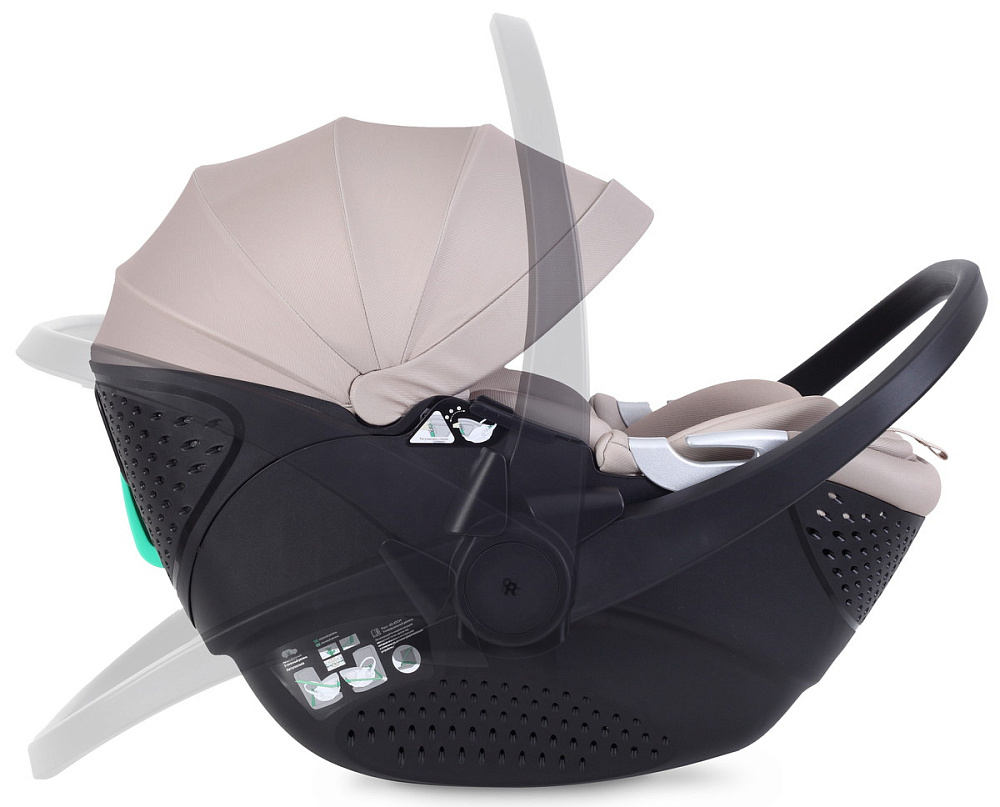 Детская коляска Rant Teo Soft 3 в 1 с автокреслом Aster Zero Beige Graphite