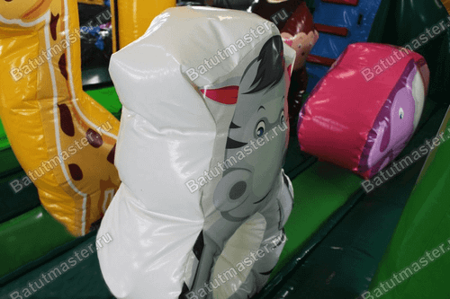 Надувной батут "Друзья-зверята"