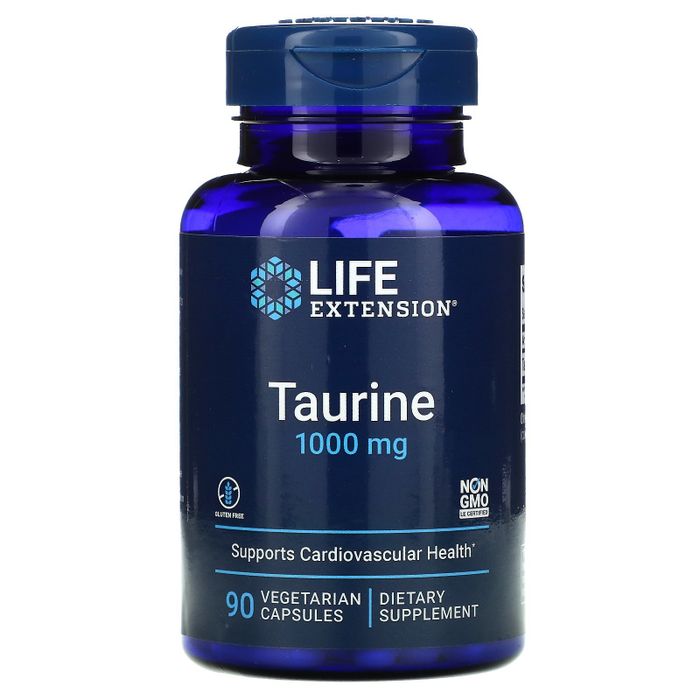 Таурин 1000 мг, Taurine 1000 mg, Life Extension, 90 капсул