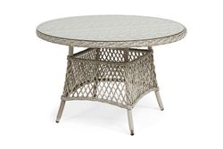 "Эспрессо" плетеный круглый стол, диаметр 118 см, цвет бежевый