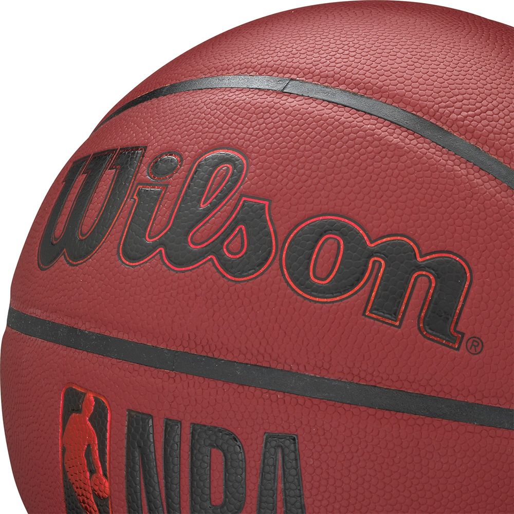 Мяч баск. WILSON NBA Forge Crimson BSKT, WTB8201XB07, р.7, PU, бутиловая камера, бордово-черный