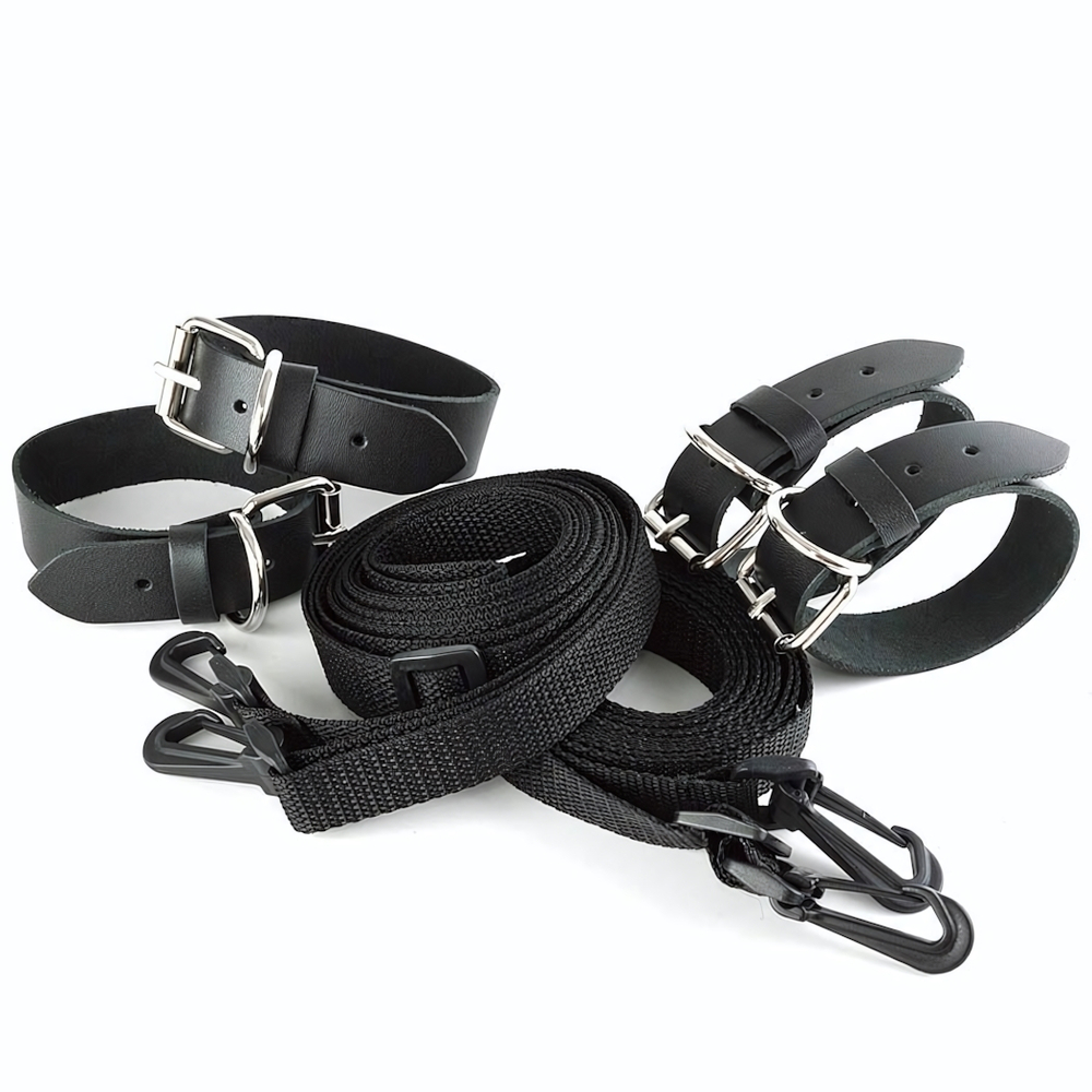 Черный комплект для растяжки на кровати «Новичок» (Цвет: черный)