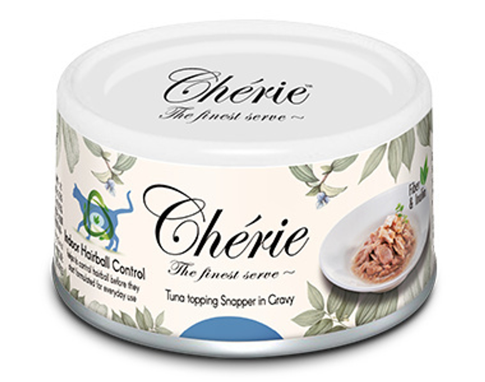Pettric Cherie - Hairball Control Консервы для кошек Тунец с Луцианом в подливе, 80гр
