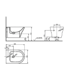 Биде подвесное TOTO MH BIDET BW10045G1#XW