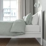 Кровать - IKEA MALM, 200х180 см, матрас средне-жесткий, белый, МАЛЬМ ИКЕА