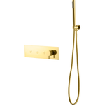 Встраиваемый смеситель для душа и ванны Boheme Fusion 130-SYS-G с ручным душем, GOLD
