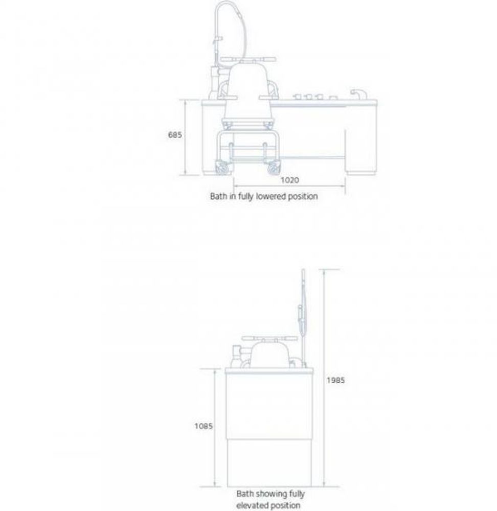 Ванна для МГН ABS NOFER H500 белый
