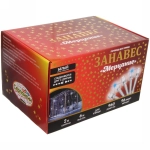Гирлянда для улицы ЗАНАВЕС «Мерцание» ш2.0* в6.0 м 960 ламп LED, прозрач.пров,1 реж.,IP-54, Белый, синий мерцает (возможность соединения)