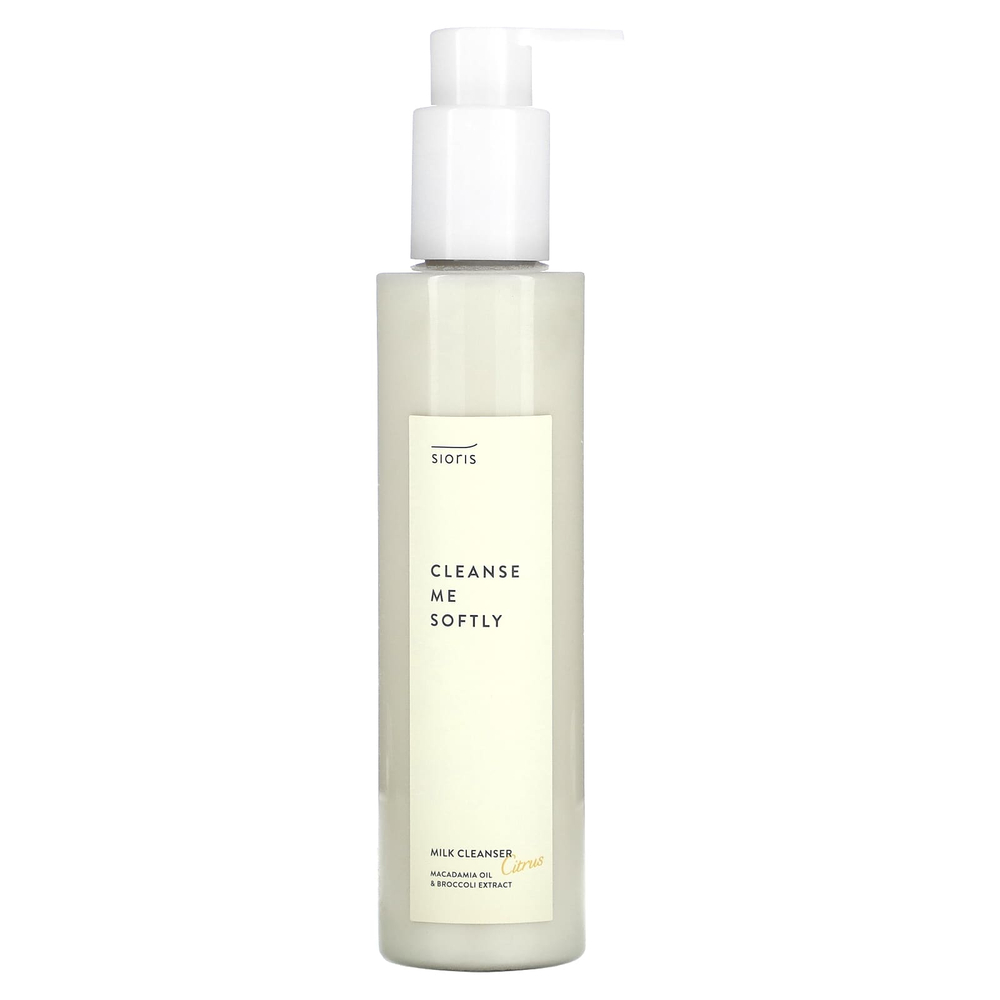 Sioris, Cleanse Me Softly Milk, очищающее средство, цитрус, 200 мл (6,76 жидк. унц.)