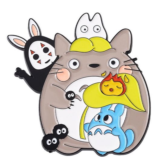 Значок металлический Хаяо Миядзаки "Герои аниме", р-р 4,8х3,8 см