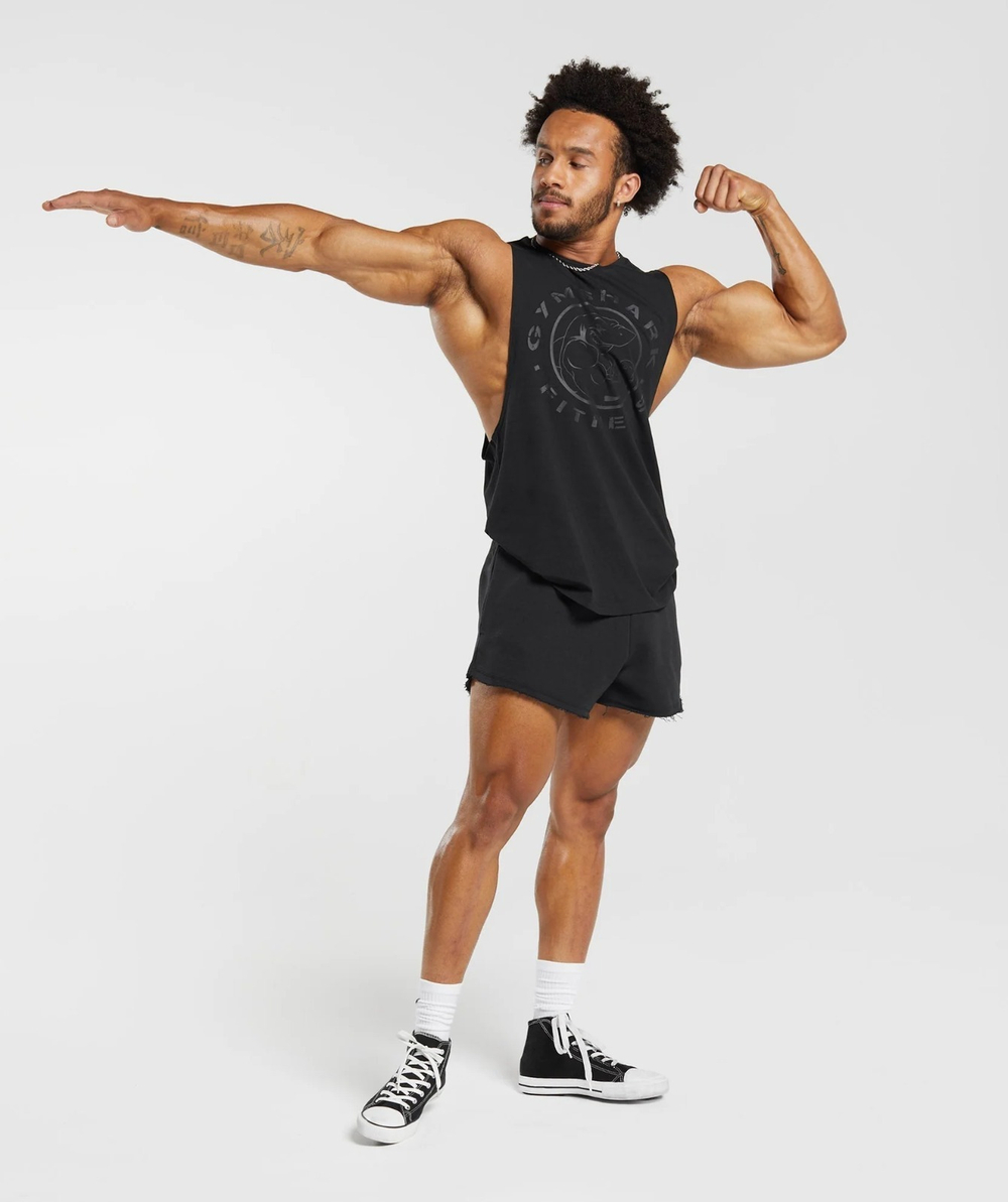 Майка GYMSHARK Legacy Drop Arm Tank Black