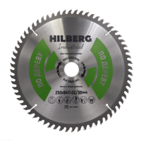 Диск пильный Hilberg Industrial Дерево 250*32/30*64Т HW259