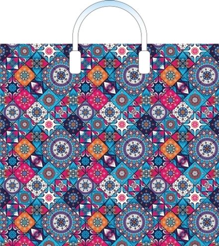 Пакеты с пластиковыми ручками "Калейдоскоп" 38х34+3см 90мкм (10/150 шт)