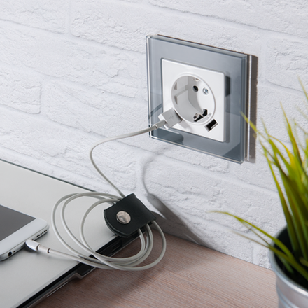 Рамка на 1 пост Favorit (серый,стекло)