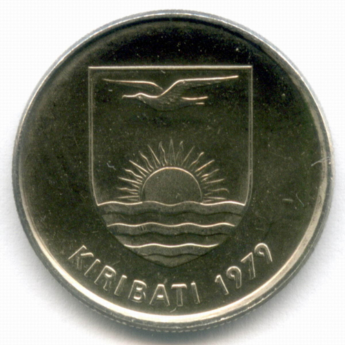 5 центов 1979 год. Кирибати. Геккон. Сталь с медно-никелевым покрытием, диаметр 19.3 мм. XF-AU