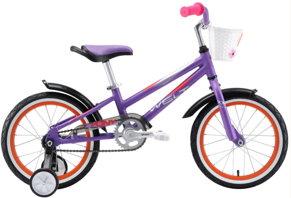 Велосипед Welt Pony 16 2021 Purple/Orange (US:one size)