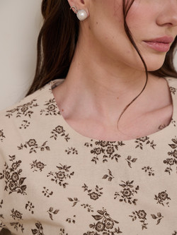 Блузка с баской с длинным рукавом