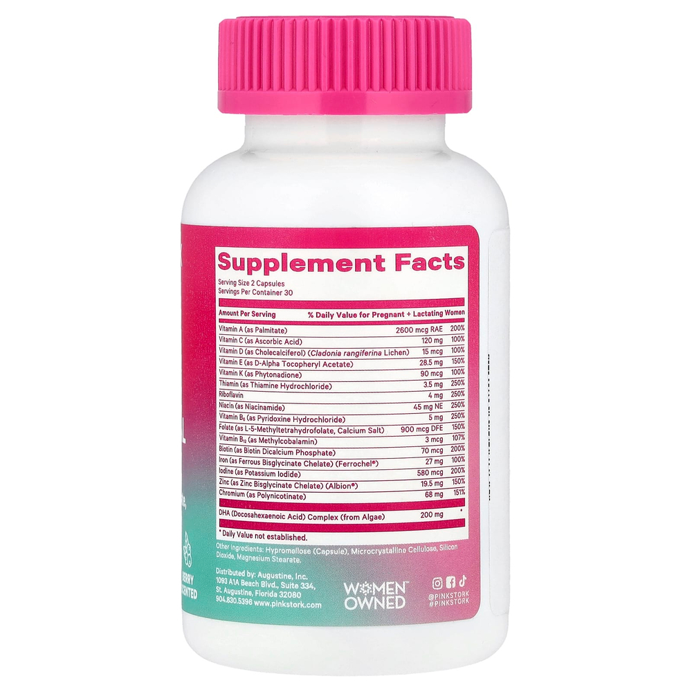 Pink Stork, Total Postnatal + DHA`` 60 капсул