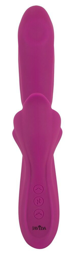 Лиловый вибратор-кролик 4 Function Vibrator - 24 см. (Цвет: лиловый)