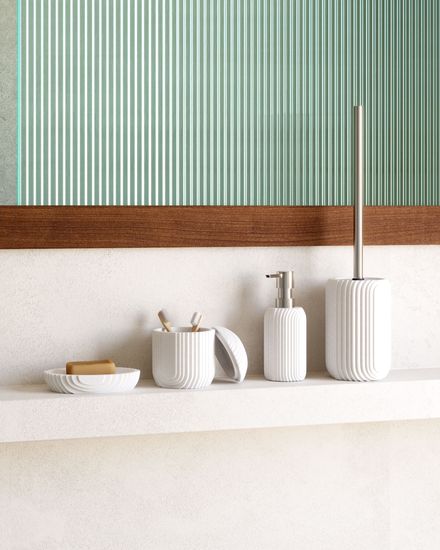 Дозатор для мыла из искусственного камня Ateneas белый