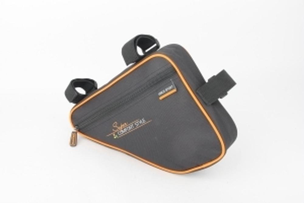 Сумка под раму, карман для телефона внутри сумки, 240*180*60мм, оранжевый кант FB 05-1 orange