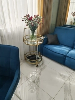 Столик сервировочный Ist Casa Моника, 54х88 см, акрил, золото