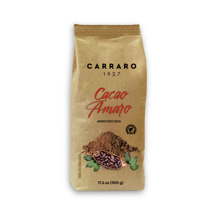 Какао CARRARO Cacao Amaro, 500 г, мягкая упаковка