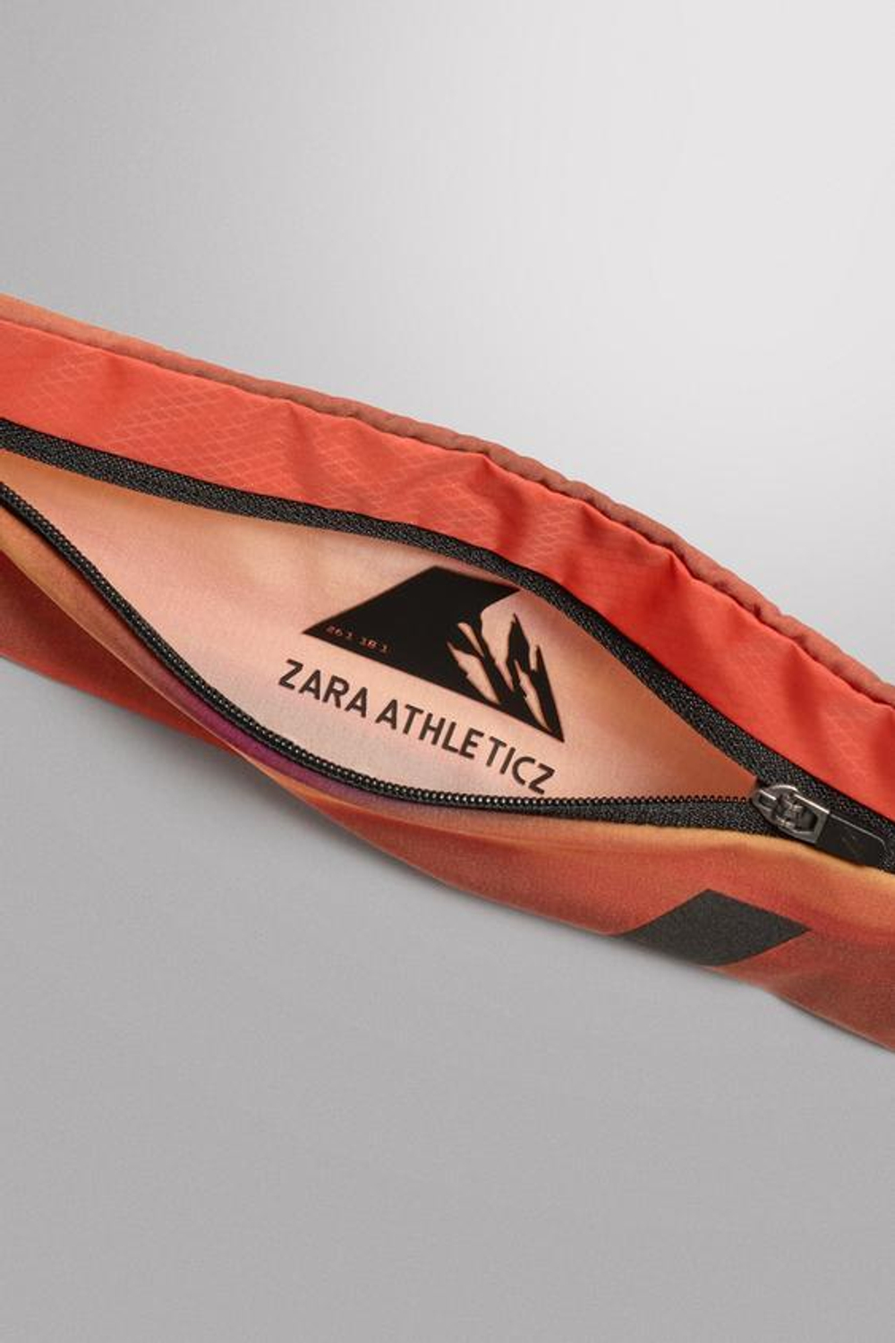 ZARA СПОРТИВНАЯ ПОЯСНАЯ СУМКА ИЗ ТЕХНИЧЕСКОЙ ТКАНИ, ОРАНЖЕВЫЙ