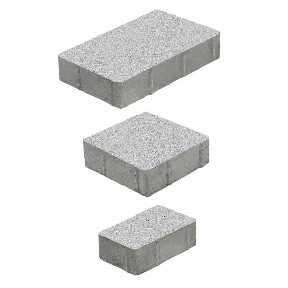 Тротуарная плитка СТАРЫЙ ГОРОД - Стандарт Белый, комплект из 3 видов плит