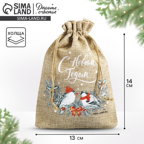 Мешок с термонаклейкой «С Новым Годом», 13 х18 см   4280392
