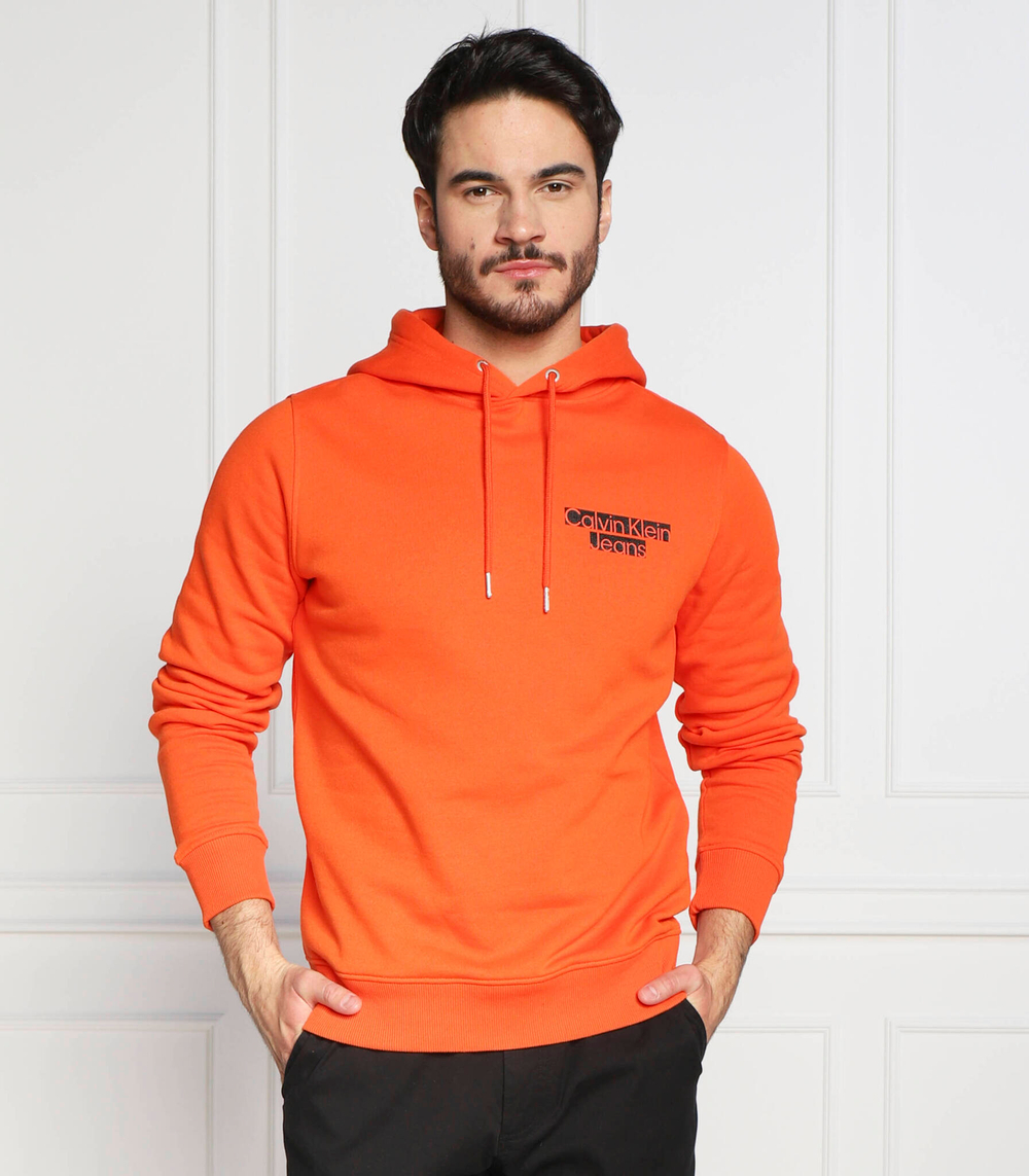 Худи seasonal blocked logo hoodie CALVIN KLEIN JEANS - оранжевый(J30J321904)