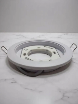 Светильник встраиваемый ПЛАСТИК, GX53, белый, для натяжного и гипсокартонного потолка, комплект 10шт