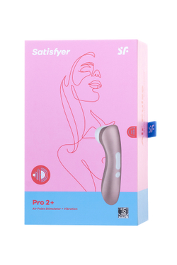 Вакуум-волновой бесконтактный стимулятор клитора Satisfyer PRO 2 Vibration, силикон, розовый, 15 см.