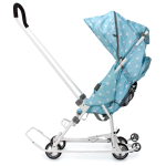 Санки-коляска "Наши Детки 3-1К" с облачками голубой