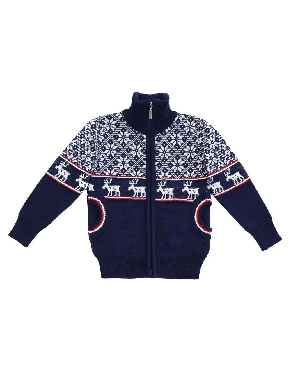 Кофта вязаная на молнии "Нордик"